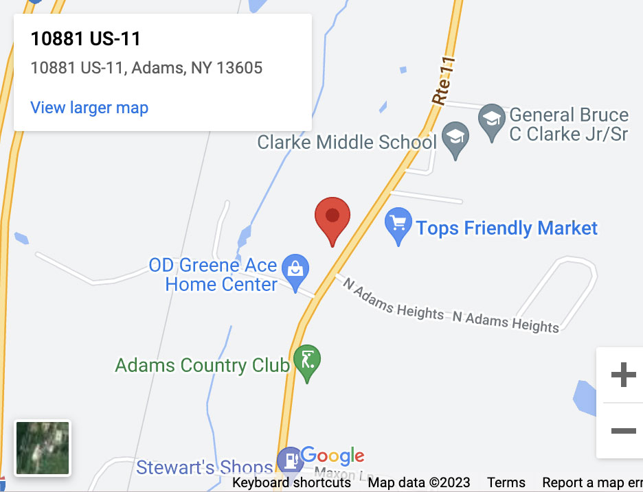 Map of Adams Family Health Center