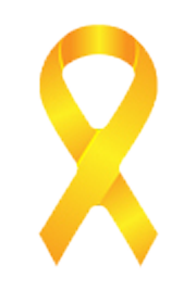 Gold ribbon logo