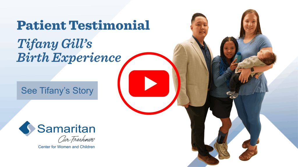 This is a Youtube Thumbnail for a Patient Testimonial for Women's Wellness and Breast Care