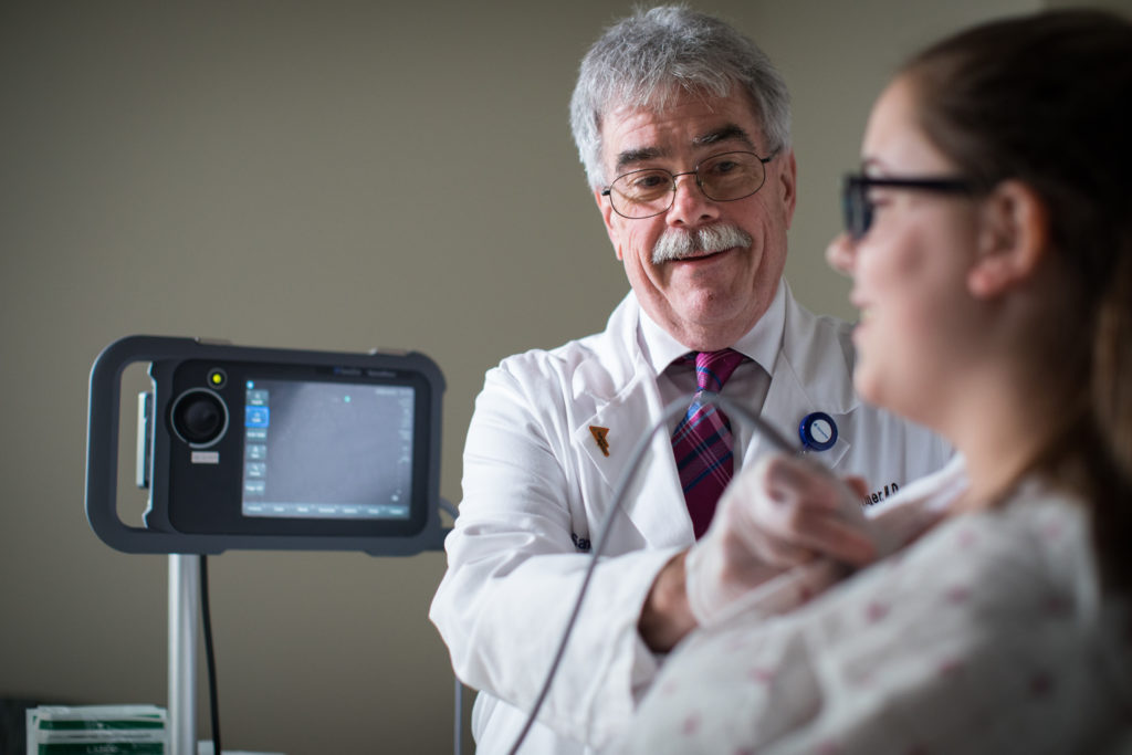 Dr. Lawrence Kramer with patient