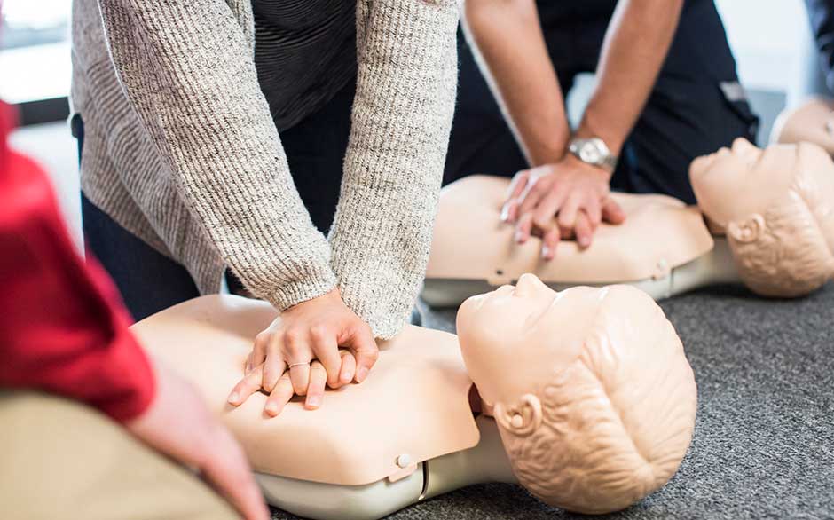 CPR dummies get chest compressions