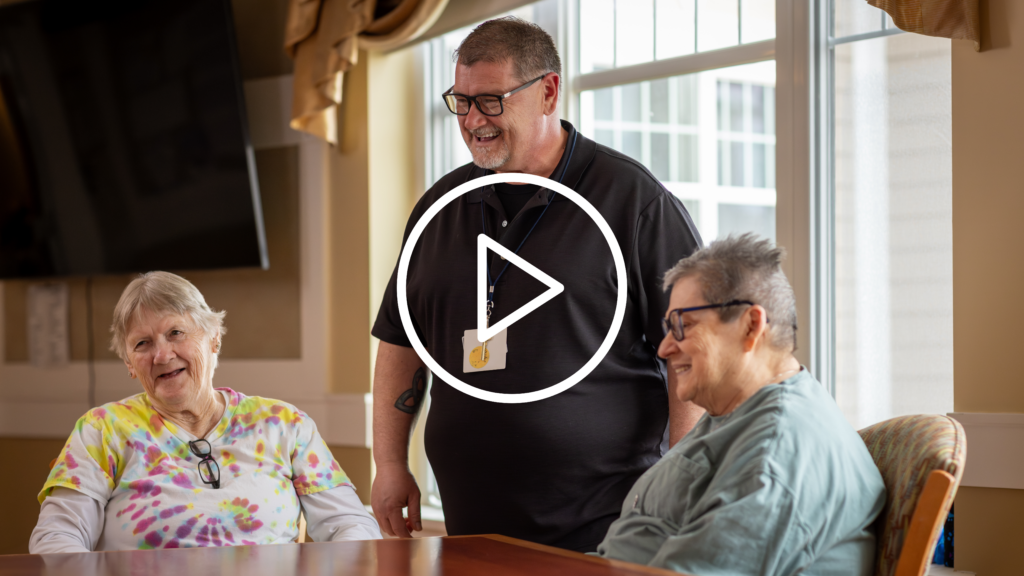 YouTube Thumbnail for Samaritan Summit Village video, featuring Gary Montondo, Activities Coordinator