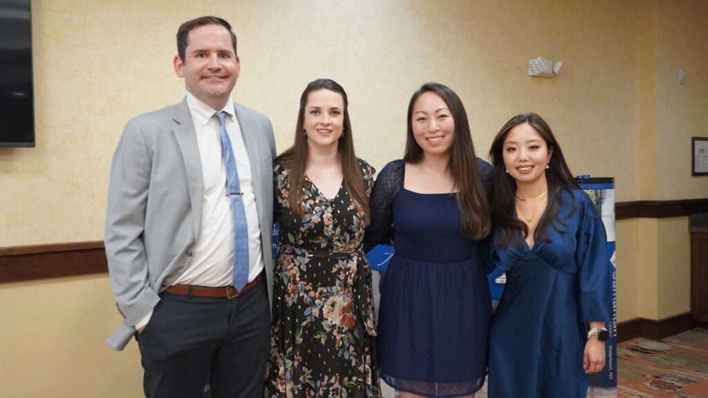 Graduate Medical Education class of 2024: James Hull, DO, Patricia Frith, DO, Jennifer Wachala, DO, and Rosie Yang, DO