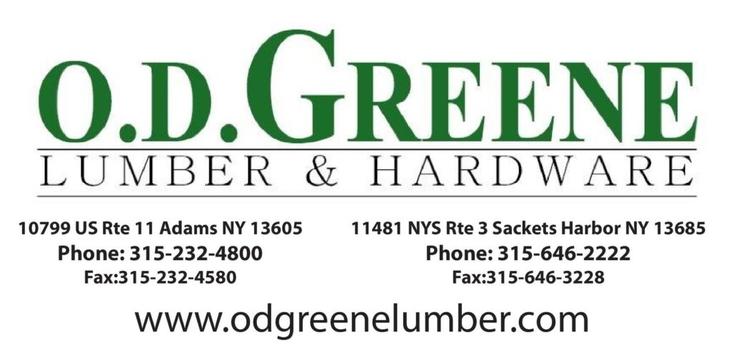 O.D. Greene Lumber & Hardware logo. www.odgreenelumber.com