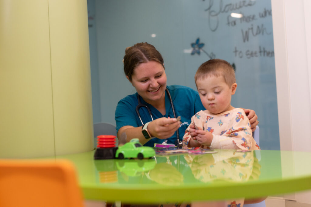 Samaritan Car-Freshner for Women and Children Pediatric Unit _ nurse and child.