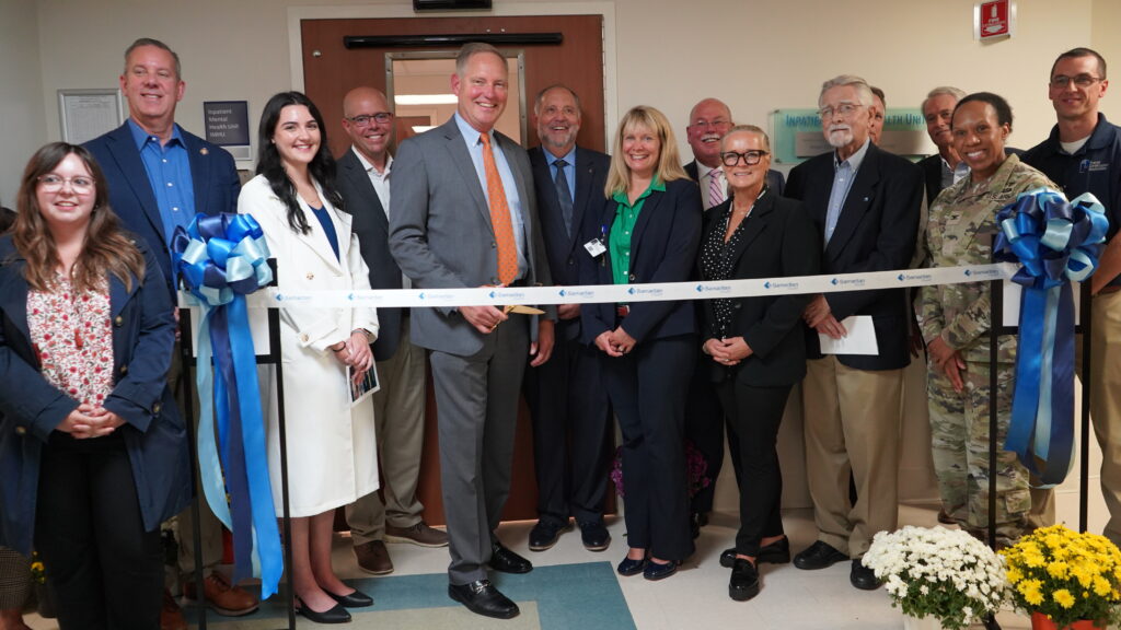 Ribbon cutting portrait from Samaritan's Inpatient Mental Health Unit new rooms. The picture shows Samaritan and community leaders.