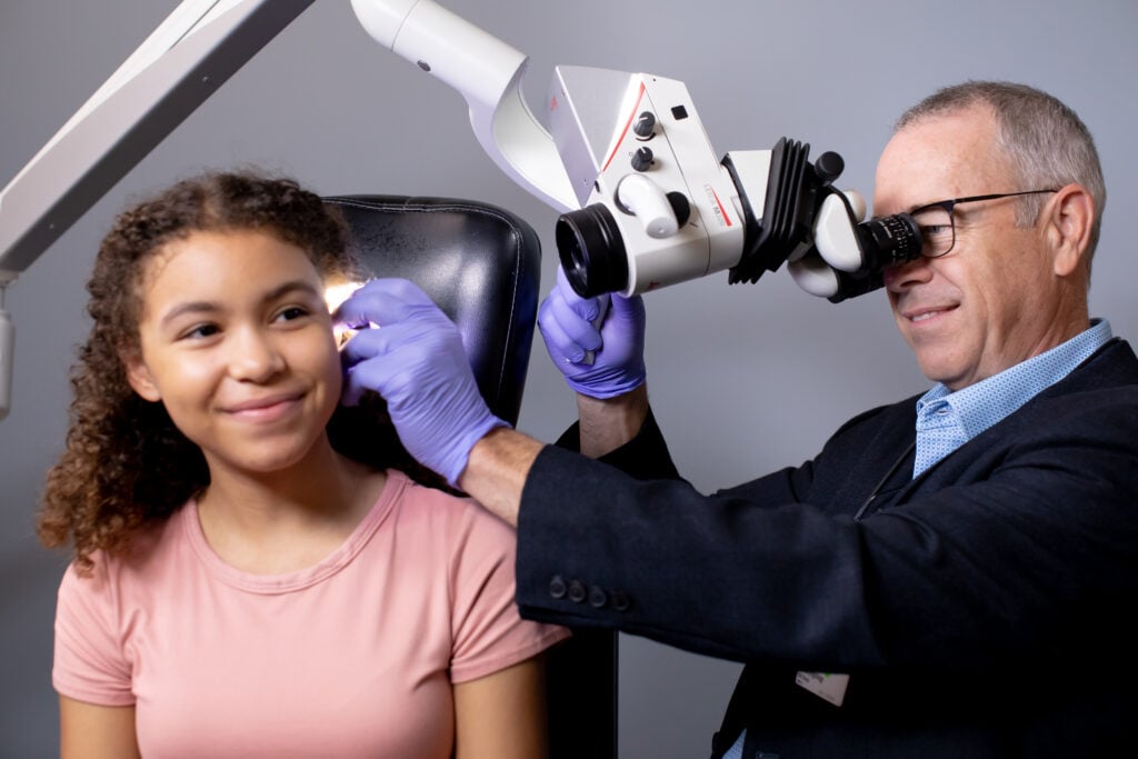 Dr. Gordon, Otolaryngologist, ENT, sees a pediatric female patient