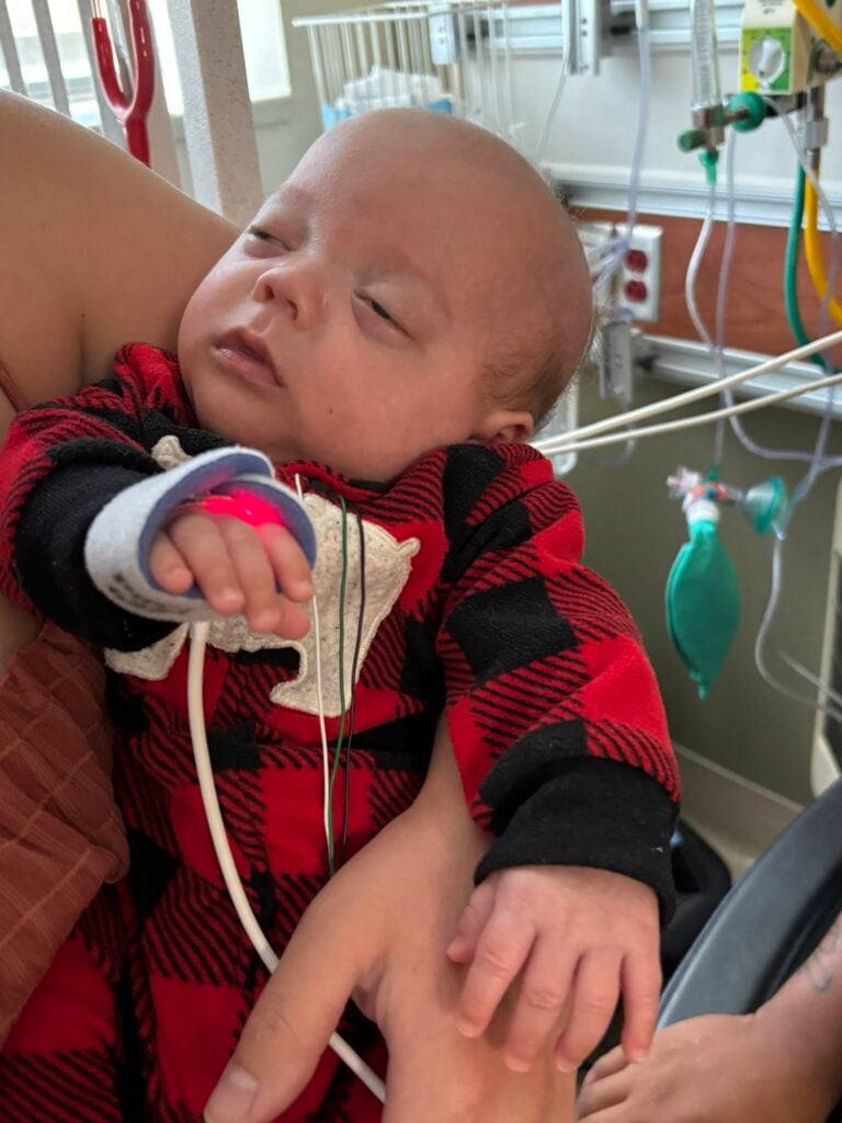 Baby DeAndre at the Car-Freshner Center for Women and Children NICU
