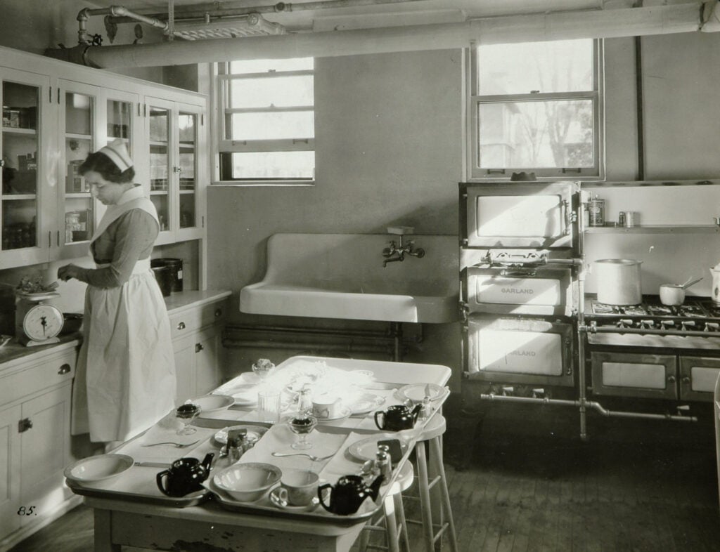 Archival photo of Samaritan's kitchen