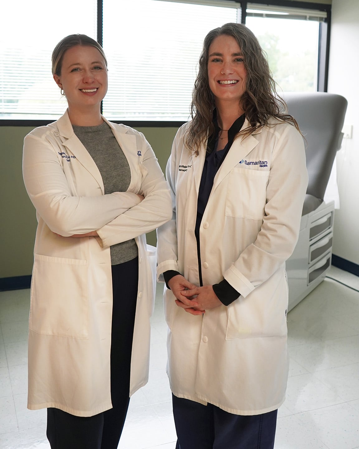 Samaritan Neurosurgery providers Dr. Stephanie Zyck, left, and Caitlin Winkler, PA-C.